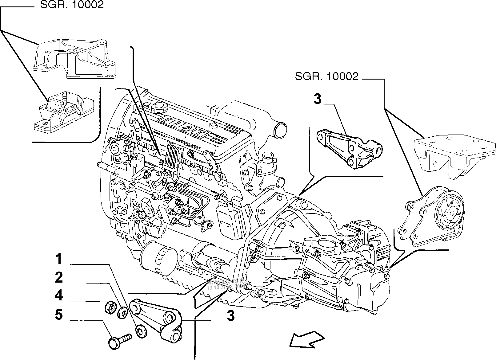 Схема двигателя Фиат Дукато