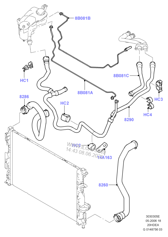 Система охлаждения мондео 3 схема