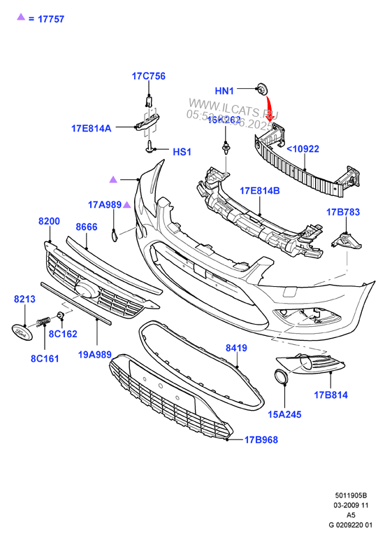 Схема бампера форд фокус 1