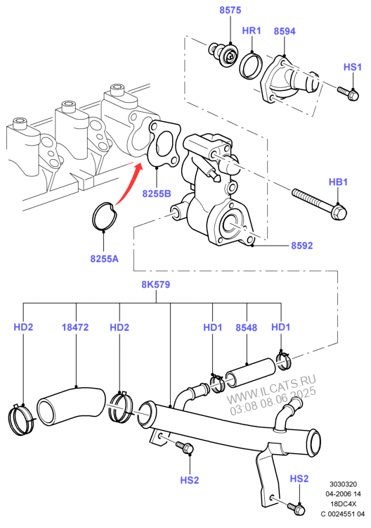 Thermostat Housing Related Parts 1 6 Di Diesel Focus 04 08 Focus C Max 03 07 Fiesta 08 C Max 07 Focus 08 C307 Fiesta Fusion 02 All 1 6l Dohc Diesel Engines 1 6l Duratorq Tdci 110ps Dv6 1 6l Duratorq