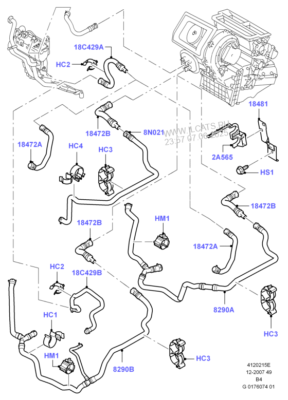 Схема расположения трубок кондиционера форд фокус 2