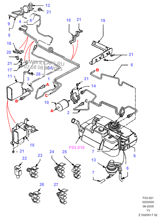 Схема топливной системы форд транзит 2008