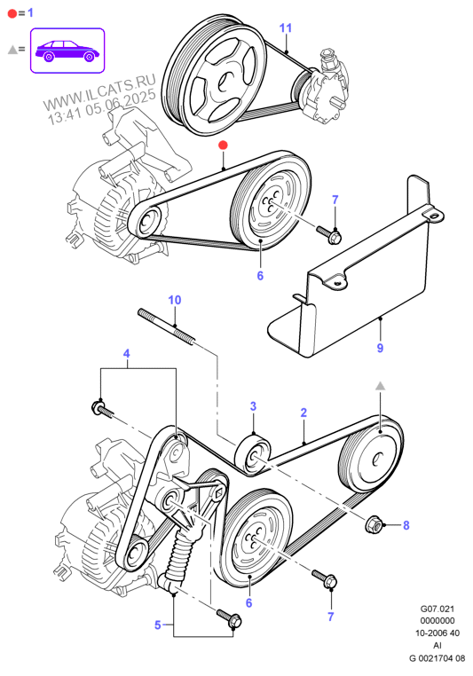 Мондео схема приводного ремня