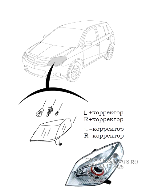 Освещение 1.0; Навигатор; ТО-1 - Geely MK Cross, 1,8 л, 2013 года электроника DR