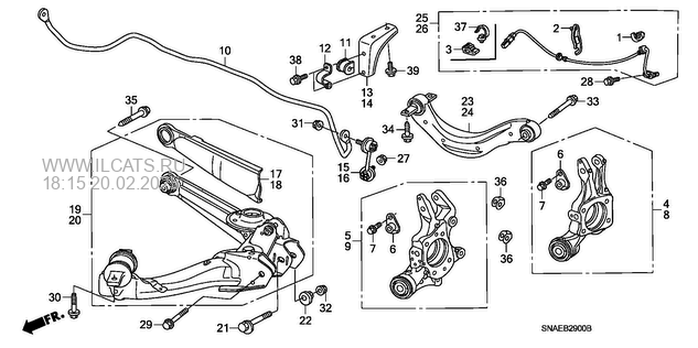 Rear Lower Arm Honda Civic Doors 4 Transmission 5at 1 8 Es R18a1