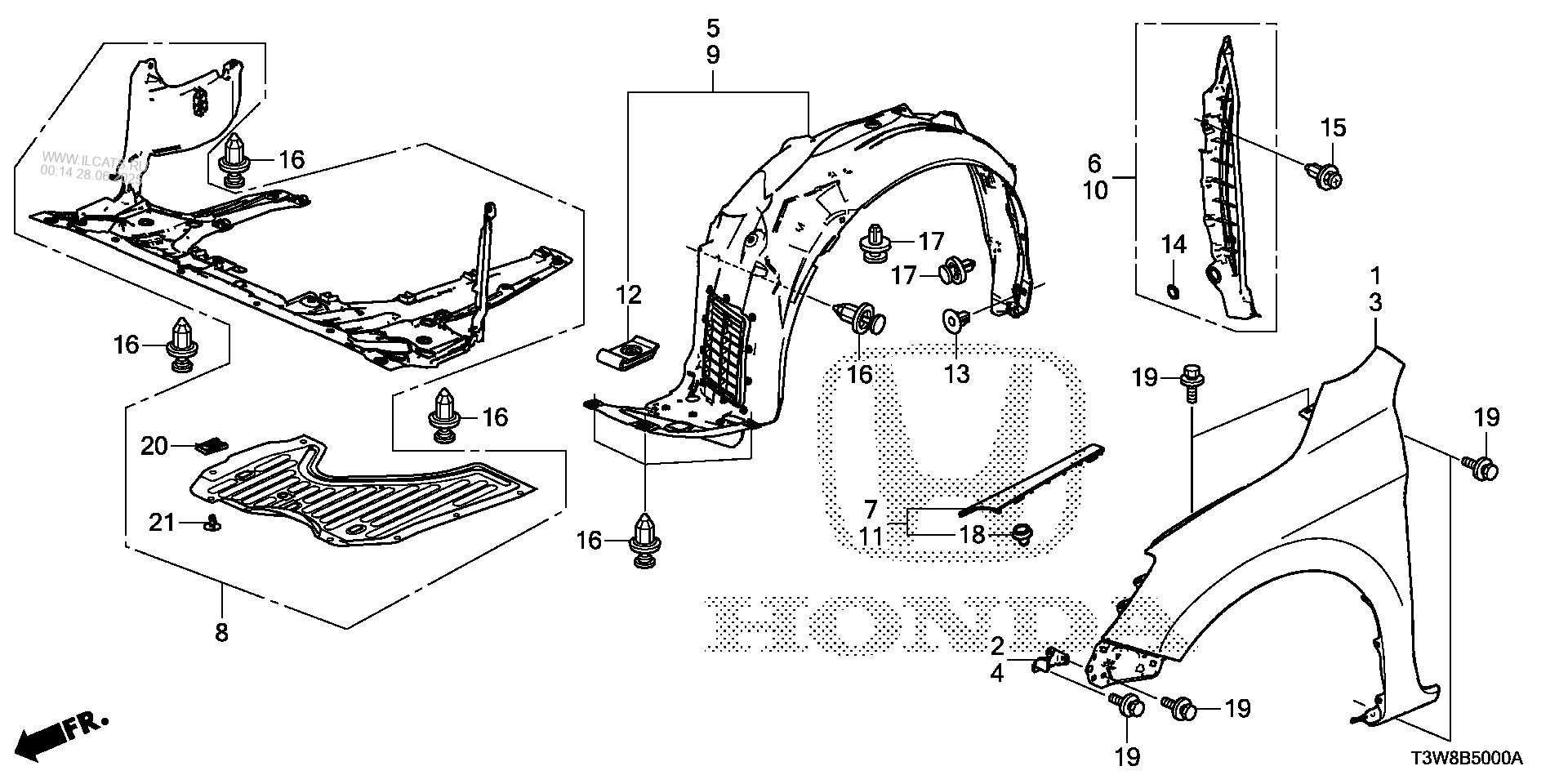 honda accord body parts diagrams