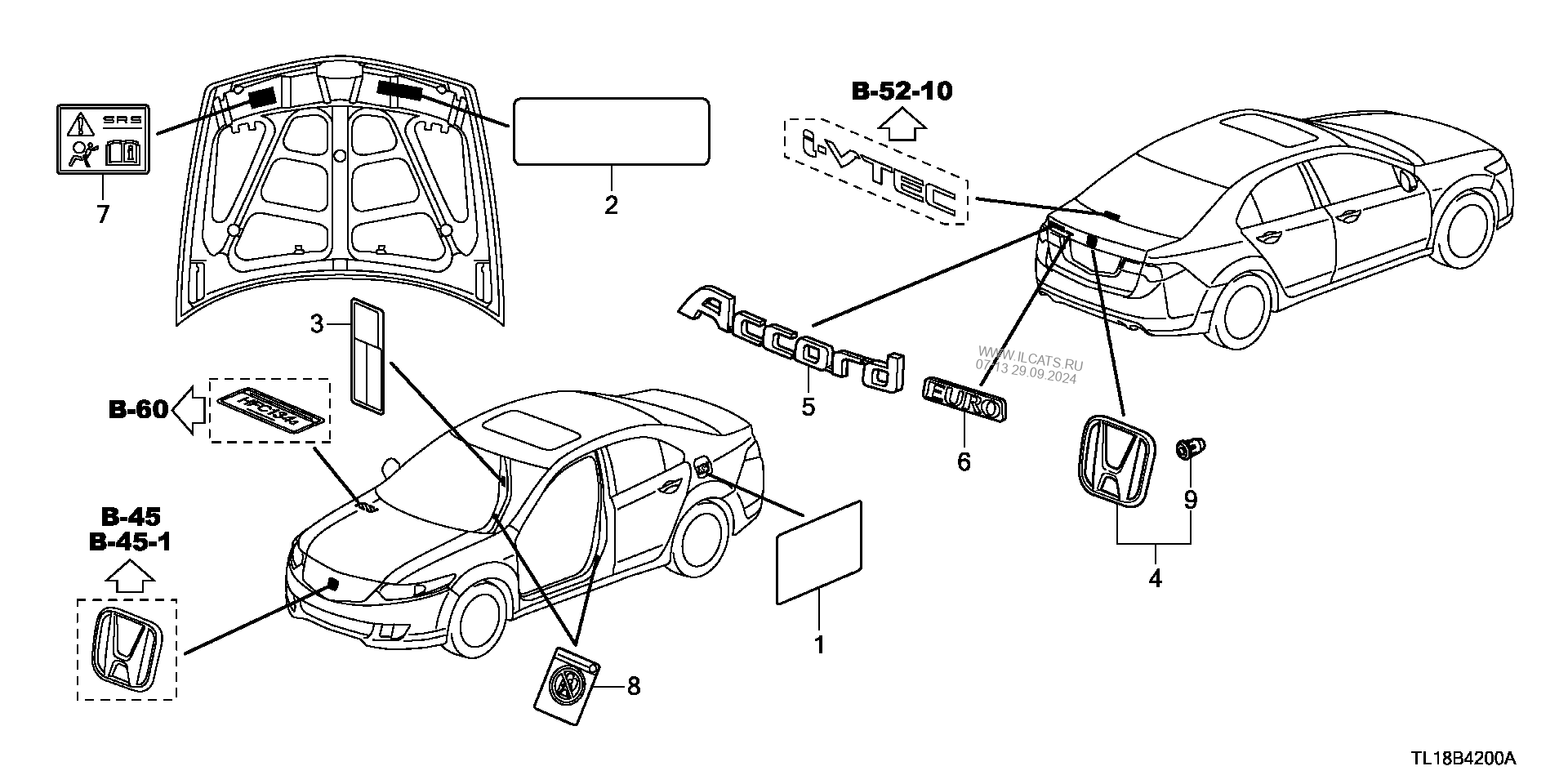 honda accord body parts diagrams