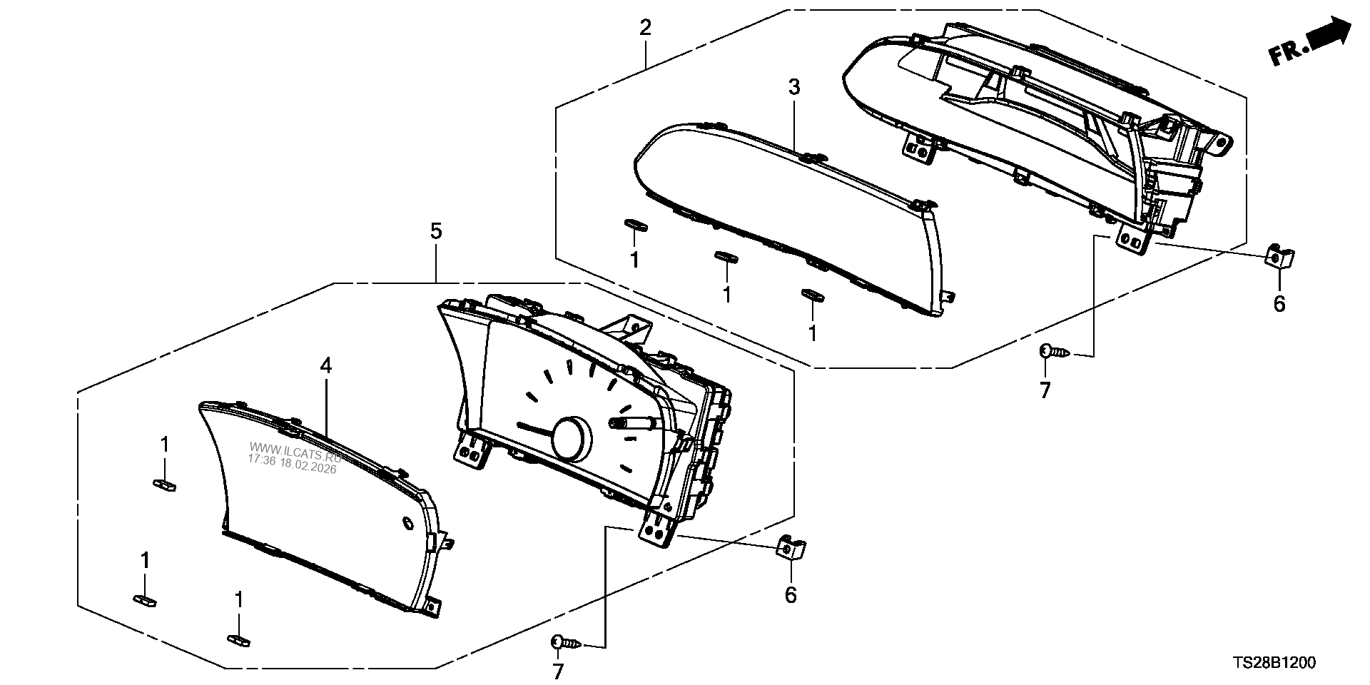 FRONT BULKHEAD/DASHBOARD HONDA CIVIC Doors4, Transmission5AT 2.0 S