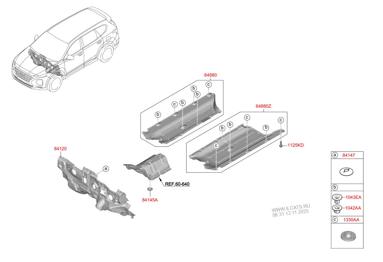 ISOLATION PAD & PLUG HYUNDAI SANTA FE 18 (ALABAMA PLANTUSA) (2018
