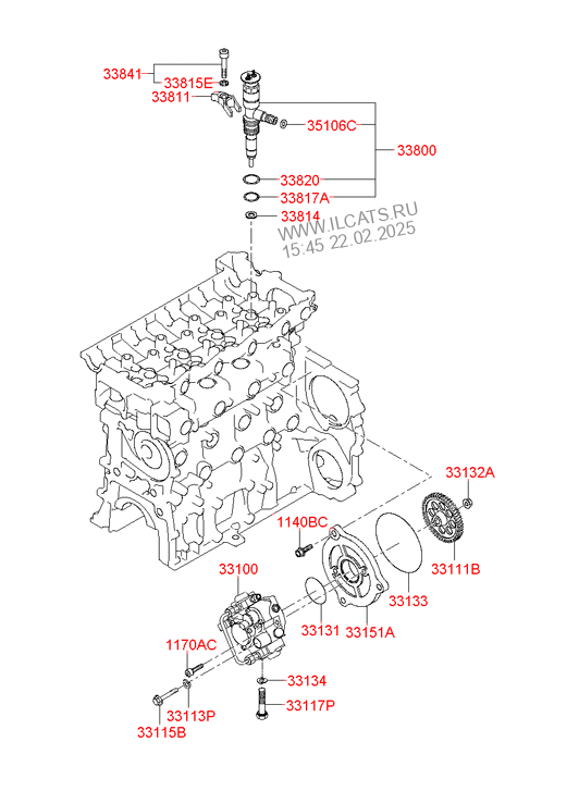 Fuel Injection Pump Hyundai Hd35 Hd45 Hd65 Hd75 08em 2008 4x2 Dlx Wide Cargo Cargo D4ga F Eng 15 Ps Ca Ca Cargo Car