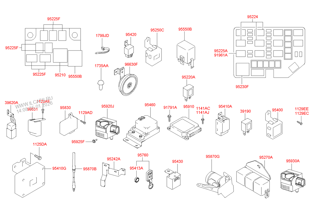 RELAY & MODULE HYUNDAI ACCENT/VERNA 00 (1999) Any