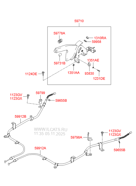 PARKING BRAKE HYUNDAI SANTA FE 00 (2000) 5 DR WAGON