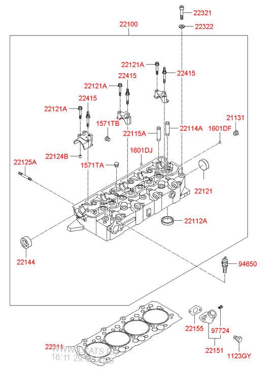 CYLINDER HEAD HYUNDAI H100 99 (TRUCKMALAYSIA) (1999) MIDDLE GRADE
