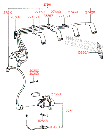 Spark Plug Cable Hyundai Accent 95 1995 1999 Any