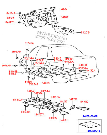 Код отделки салона toyota