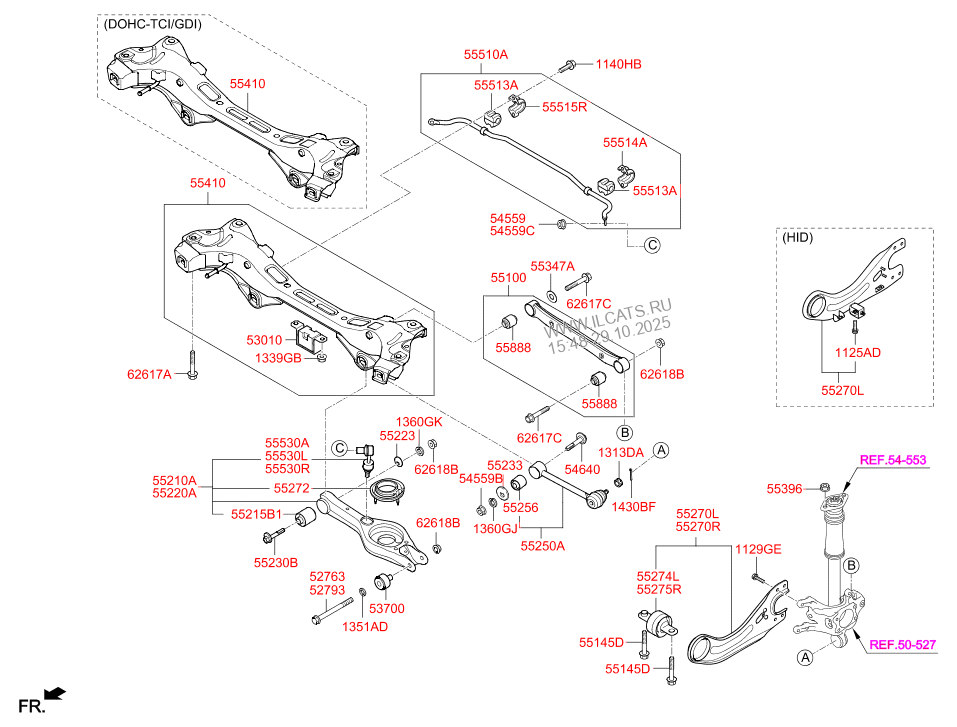 REAR SUSPENSION CONTROL ARM HYUNDAI I30 16(CZECH PLANTEUR) (20152017) Any