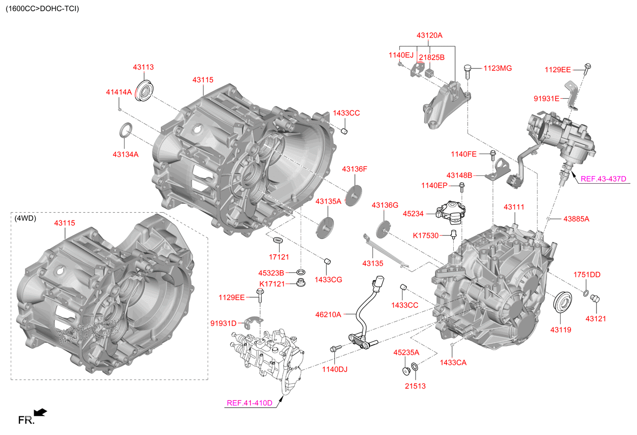 TRANSAXLE CASEMANUAL HYUNDAI TUCSON 18 (CZECH PLANTEUR) (2018) WAGON