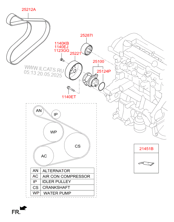 Coolant Pump Hyundai I30 16 Czech Plant Rus 2015 2016 Dohc Mpi Gasoline Unleaded