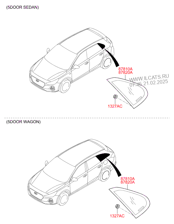 Quarter Window Hyundai I30 17 Czech Plant Rus 2017 Any