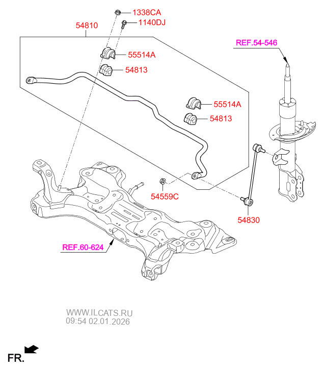 FRONT SUSPENSION CONTROL ARM HYUNDAI I20 18 (INDIA PLANTGEN) (2018