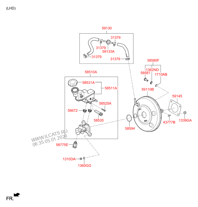 BRAKE MASTER CYLINDER & BOOSTER HYUNDAI I20 18 (INDIA PLANTGEN) (2018