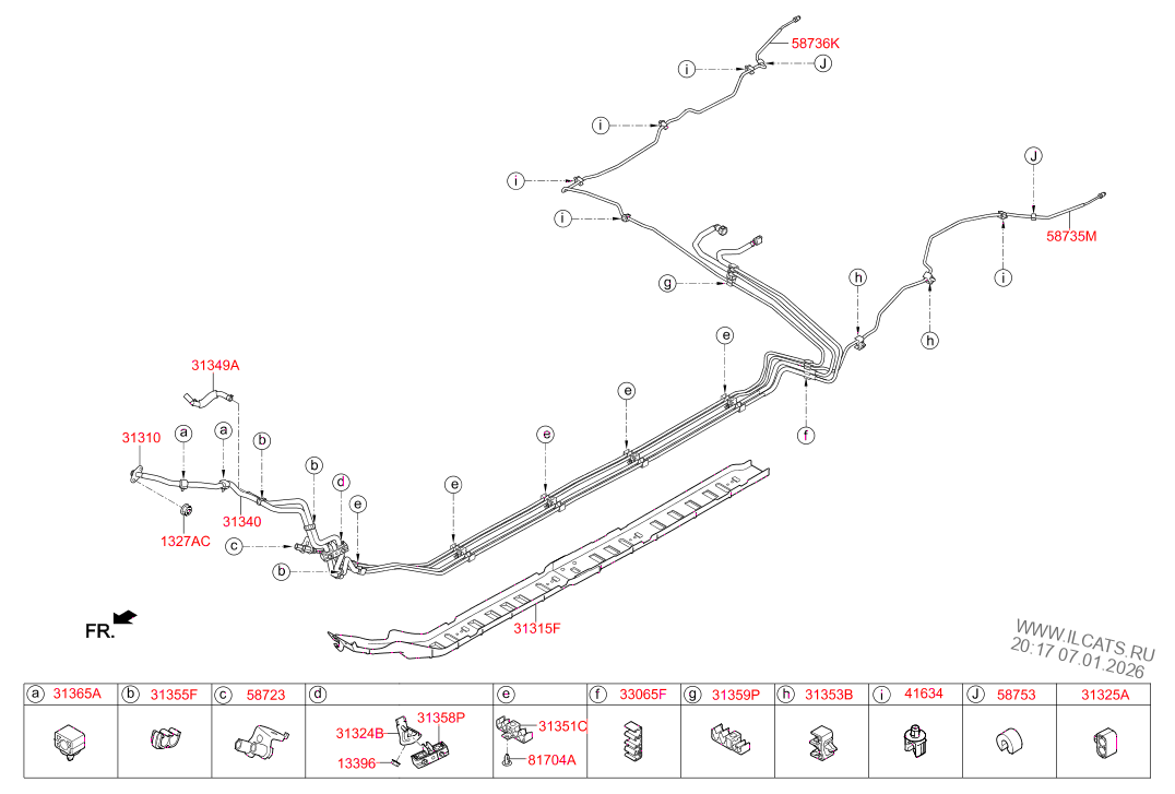 FUEL LINE HYUNDAI ACCENT 18 (INDIA PLANTGEN) (2017) SEDAN 4DR 5P