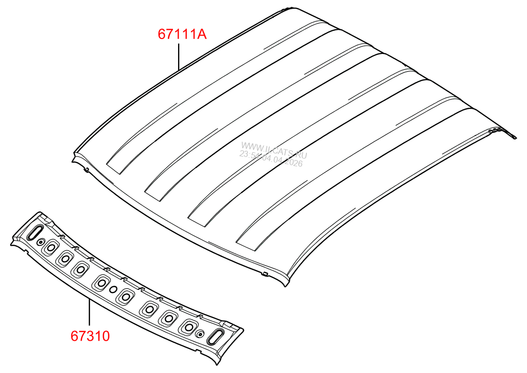 Задний настил HYUNDAI H100 17 (2017-) 1 TON - LONG STD, 2500 CC - A2 ...
