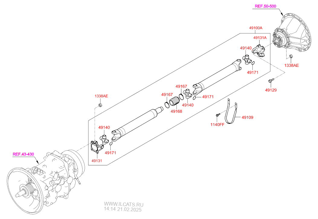 Propeller Shaft Hyundai Mighty 15 2016 2 5ton 4x2 Dlx Wide Dump High Short Suspension Cab Std D4ga F Eng 14 Ps 10em