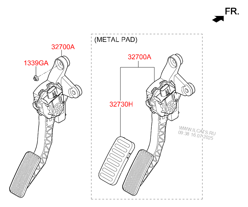 Accelerator Pedal Hyundai Ioniq Hybrid 16 2017 2017 Sedan 5dr 5p 1600 Cc Kappa Dohc Gdi Gasoline Unleaded Dct 6 Speed 2wd 2017
