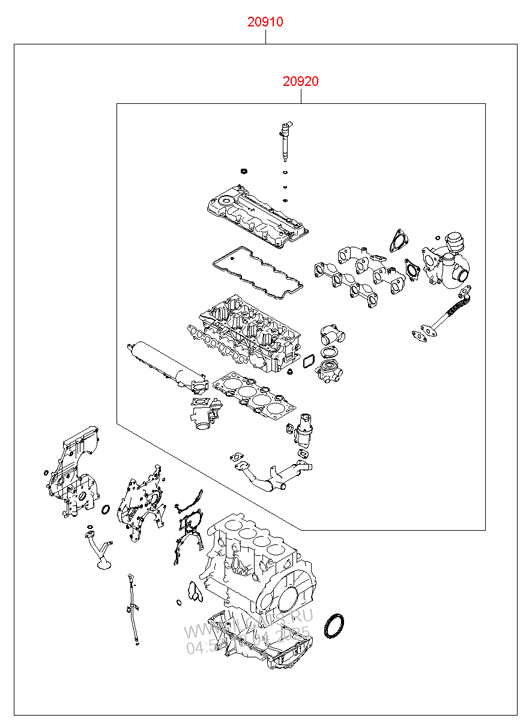 Engine Gasket Kit Hyundai I30 I30cw 07 2007