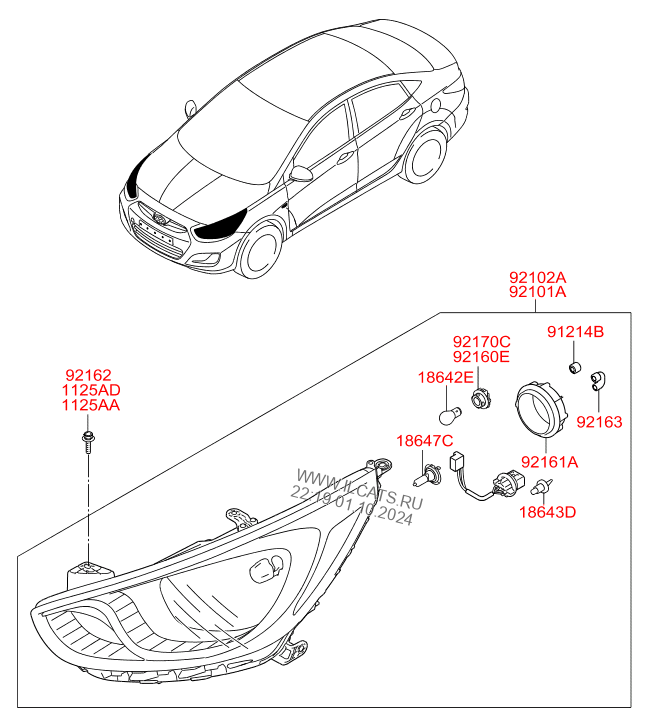 Парт номера запчастей hyundai accent