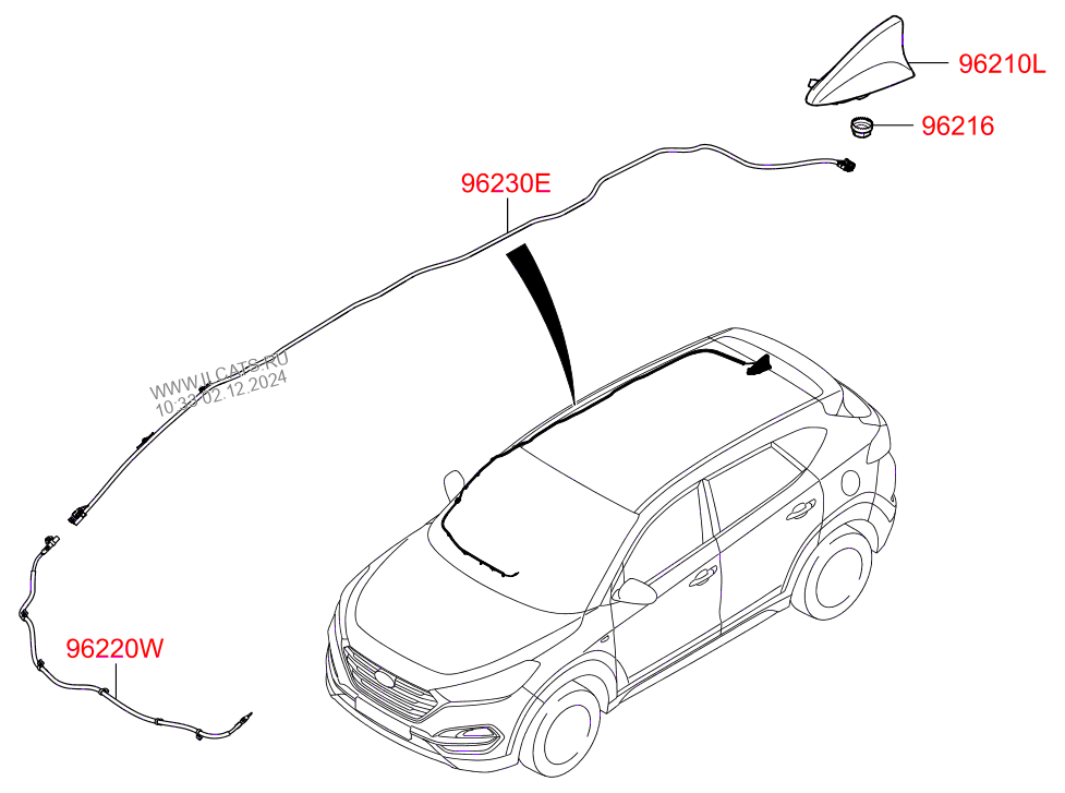 Antenna Hyundai Tucson 15 2016 Wagon 5dr 5p 1600 Cc Gamma Dohc Tci Gdi Gasoline Unleaded Dct 7 Speed 2wd