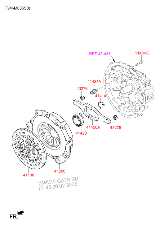 Clutch Release Fork Hyundai Hd35 2014 Cargo High General Cab Vehicle Type Chassis Cab