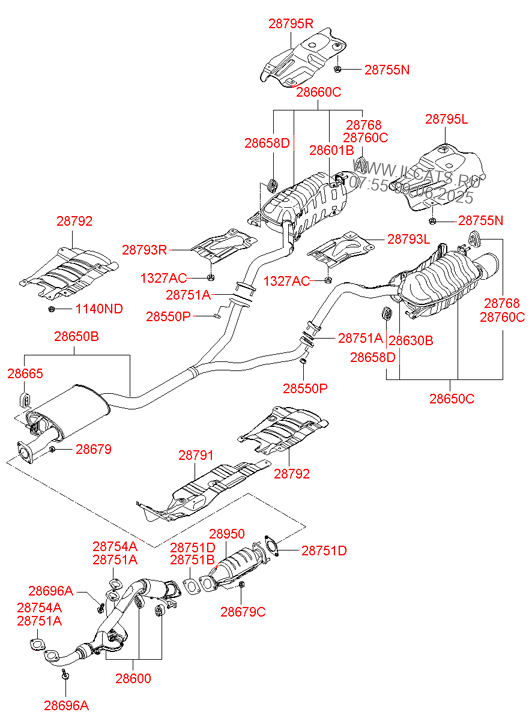 Схема выхлопной системы хендай акцент тагаз