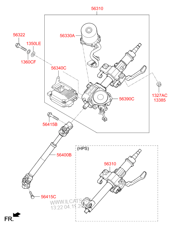 STEERING COLUMN & SHAFT HYUNDAI SANTA FE 12 (20122015) Any