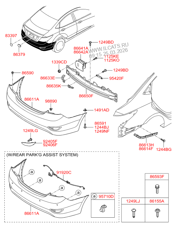 Выпускной коллектор HYUNDAI ACCENT 11 (2011-2014) SEDAN - 4DR 5P