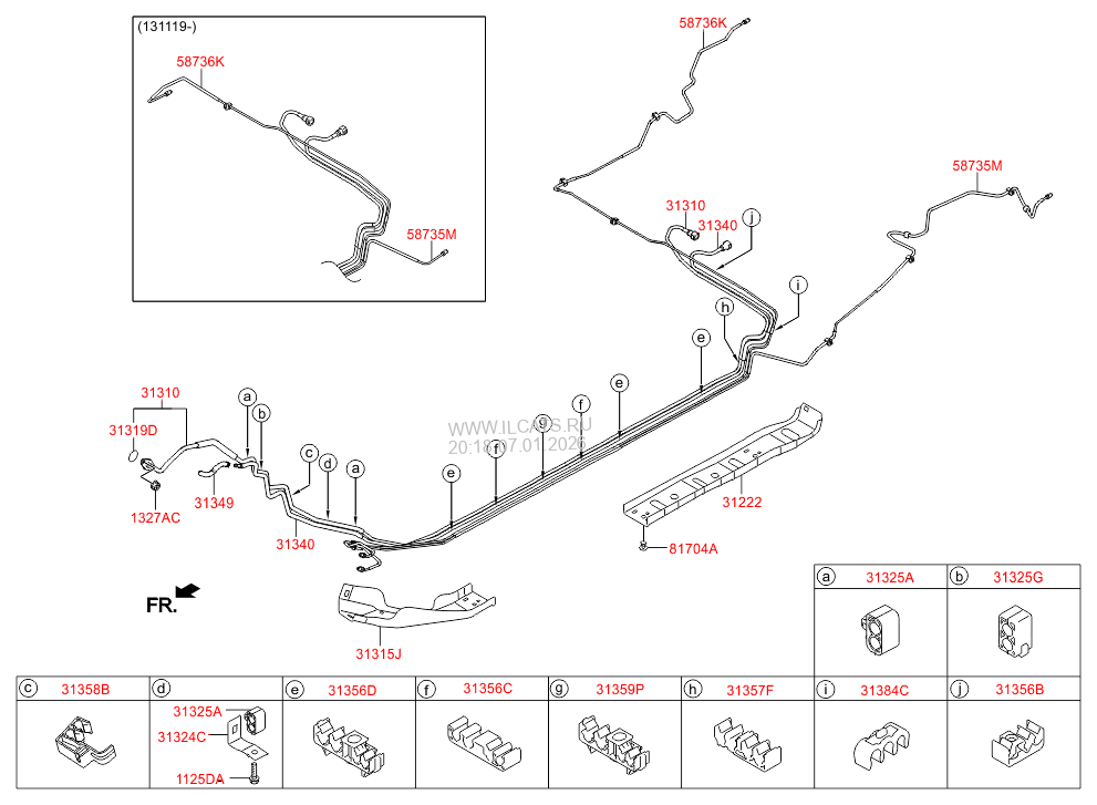 FUEL LINE HYUNDAI ACCENT 11 (20112014) SEDAN 4DR 5P