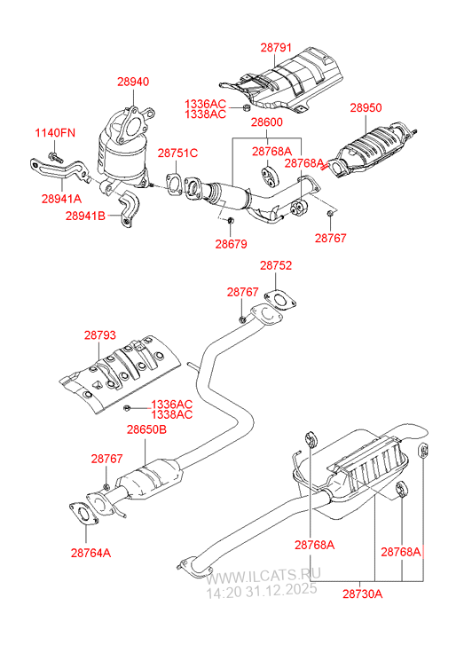 MUFFLER & EXHAUST PIPE HYUNDAI GETZ 06 NOV.2006 (2006) Любая