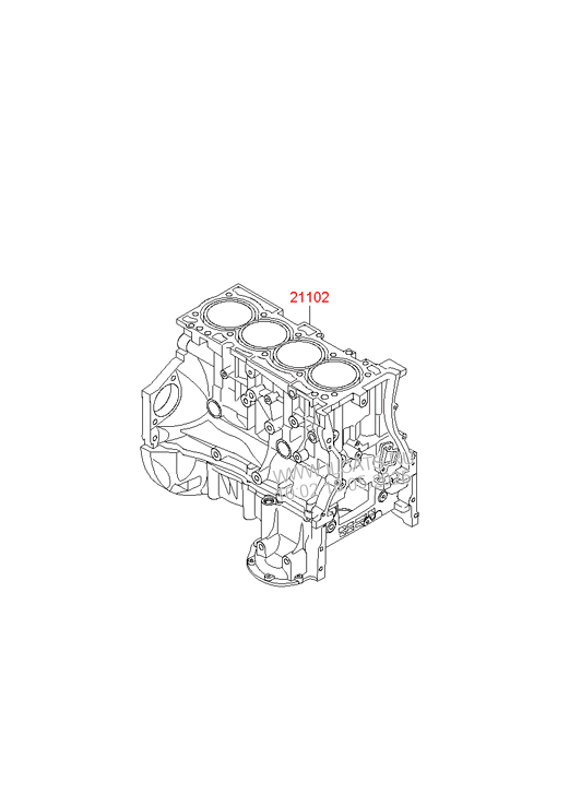 Short Engine Assy Hyundai H 1 07 2007 2015 Any