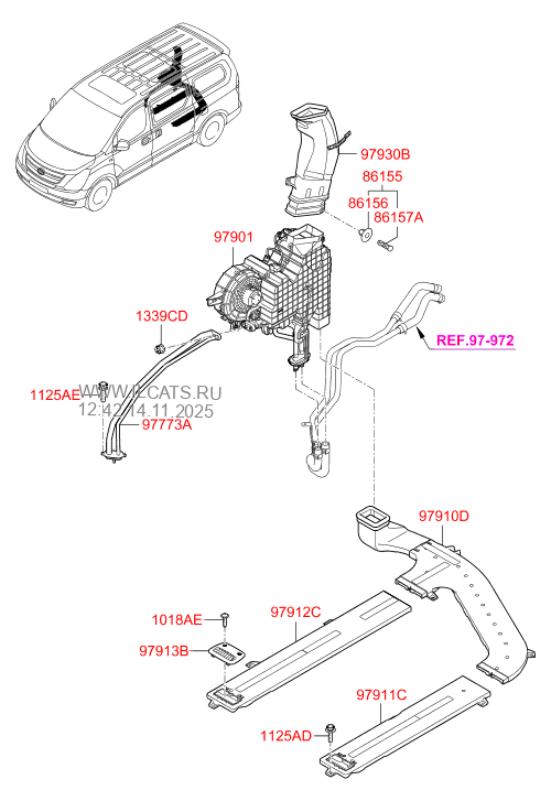 REAR HEATER & AIRCON-HEATER UNIT HYUNDAI H-1 15 (2015-) Any