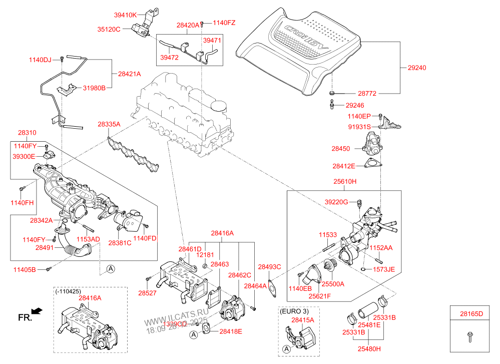 INTAKE MANIFOLD HYUNDAI SANTA FE 10 (2010) Any