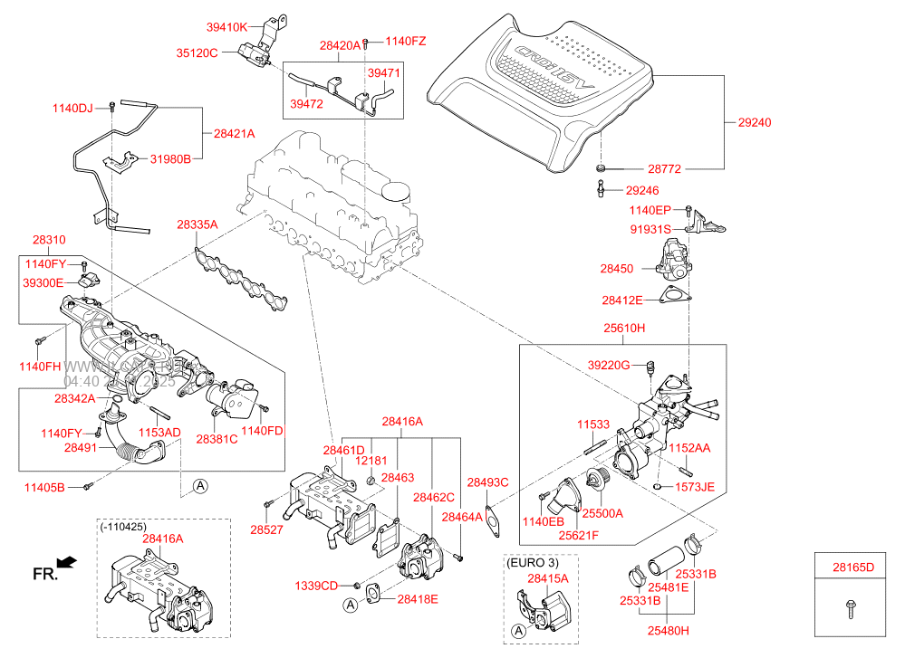 INTAKE MANIFOLD HYUNDAI SANTA FE 10 (2010) Any