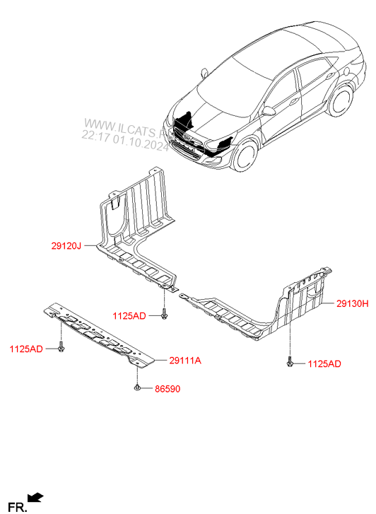 Парт номера запчастей hyundai accent