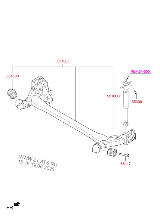 Rear Suspension Control Arm Hyundai Ioniq Electric 2017 Sedan 5dr 5p Motor 88kw Electric Electric Electric Electric Decelerator