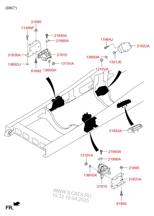 Engine Mounting Hyundai Hd320 Hd370 04em 2010 2014 8x4 Dlx General Cab