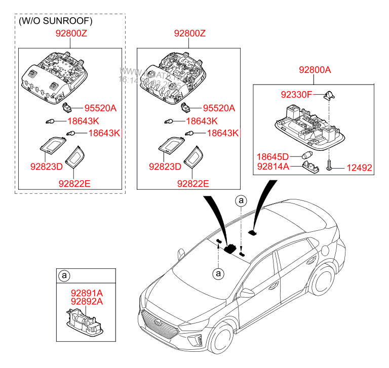 Room Lamp Hyundai Ioniq Hybrid 16 2017 Sedan 5dr 5p 1600 Cc Kappa Dohc Gdi Gasoline Unleaded Dct 6 Speed 2wd