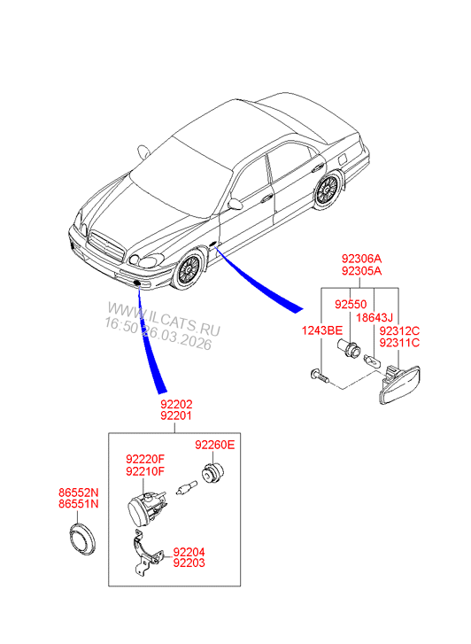Шланг и трубопровод охлаждающей жидкости HYUNDAI SONATA 02 (RUSSIA ...