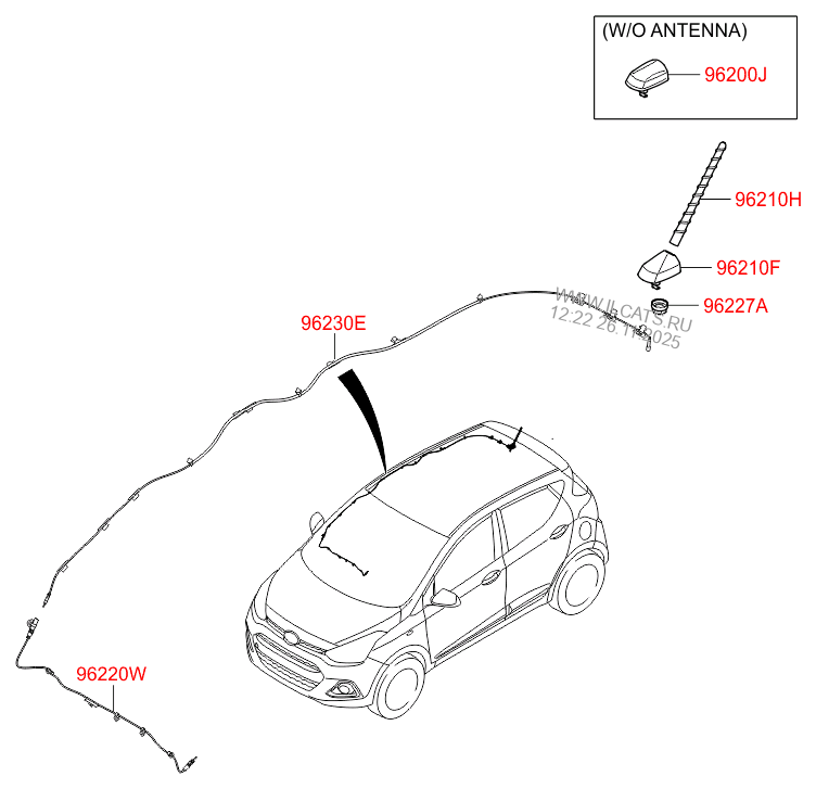ANTENNA HYUNDAI I10 14 (TURKEY PLANTEUR) (20132016) Any