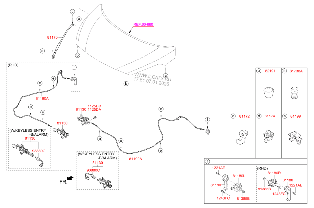 HOOD TRIM HYUNDAI I10 17 (TURKEY PLANTEUR) (2016) Any