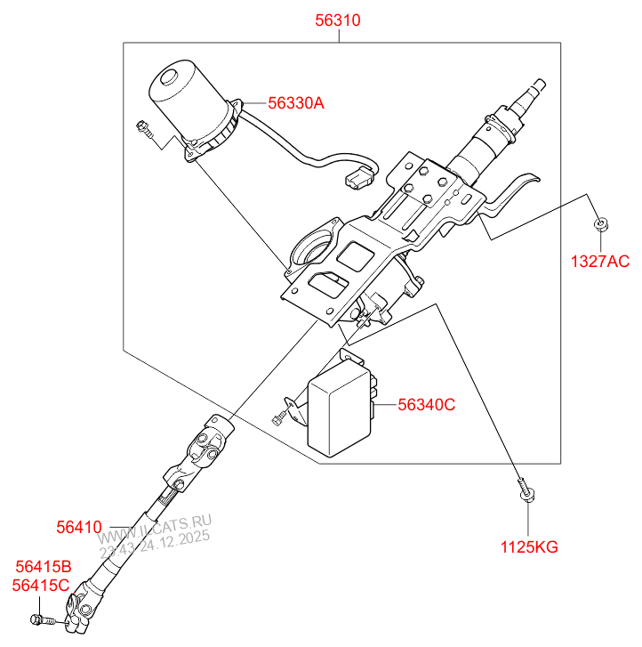 STEERING COLUMN & SHAFT HYUNDAI I20 12 (TURKEY PLANTEUR) (20122014